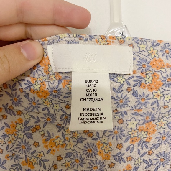 H&M floral midi skirt - size 10 - Picture 6 of 6